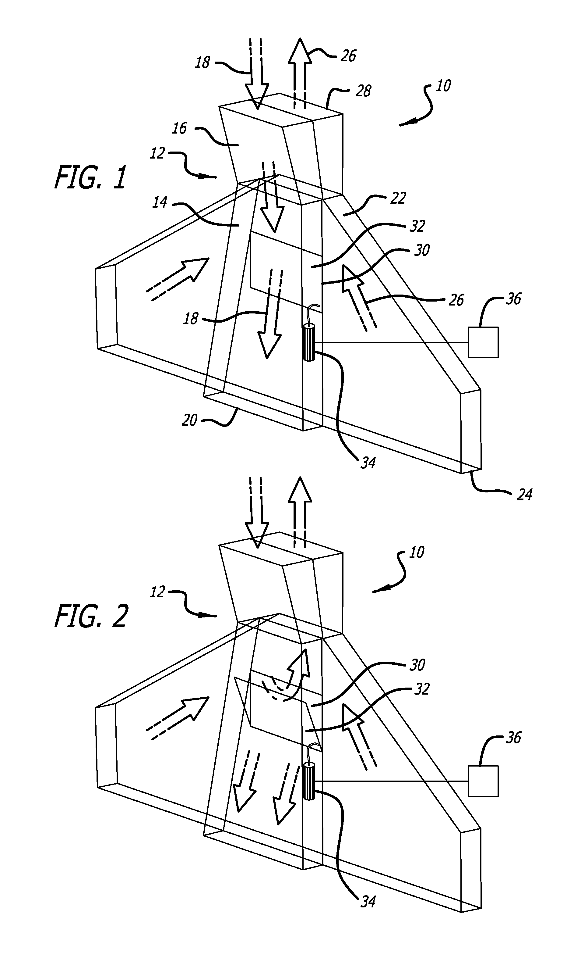 Device for reversing chiller airflow in an aircraft galley