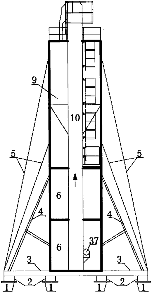 Straw fibrosis agricultural mechanical device with tower-type box-loaded structure