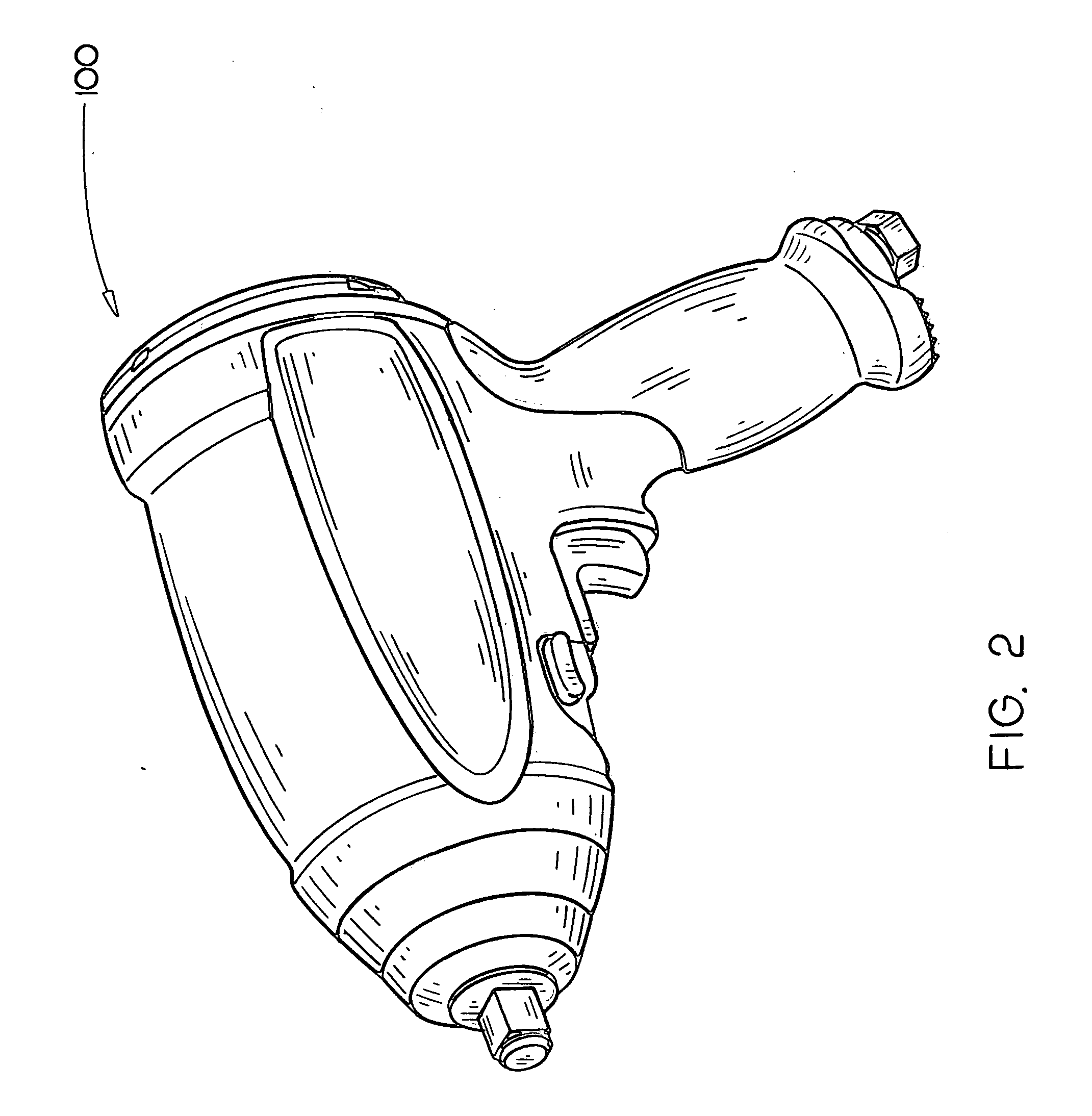 Pneumatically powered rotary tool having linear forward and reverse switch