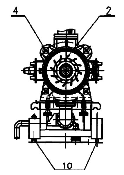 Underwater pelleting device of machine unit for compounding, squeezing and prilling