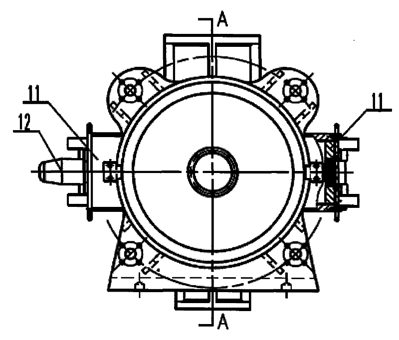 Underwater pelleting device of machine unit for compounding, squeezing and prilling