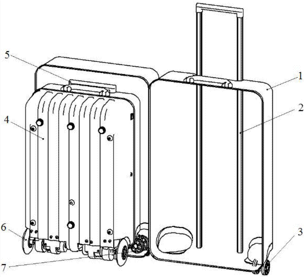 Intelligent follow-up luggage case group