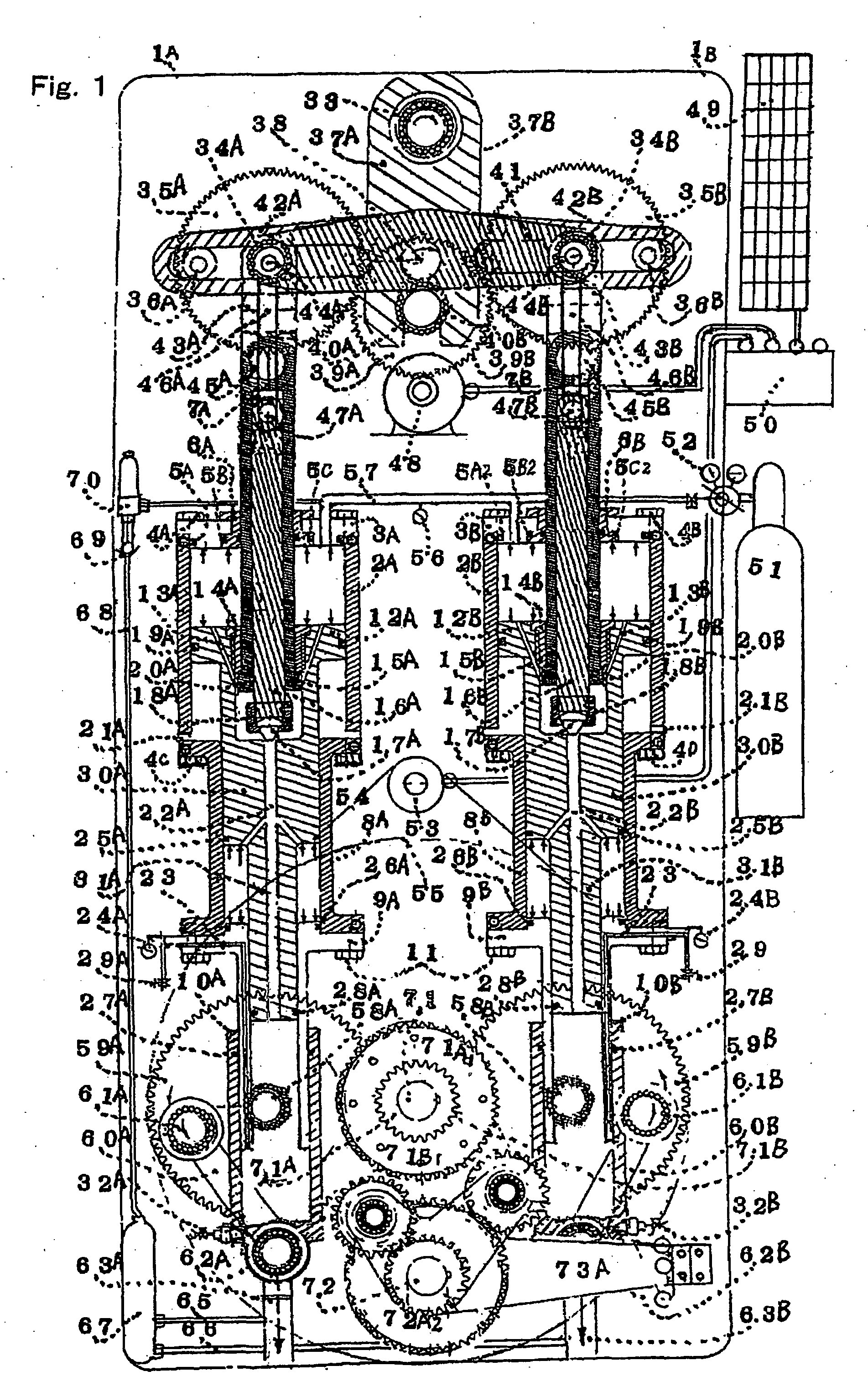 Drive device using charged air pressure