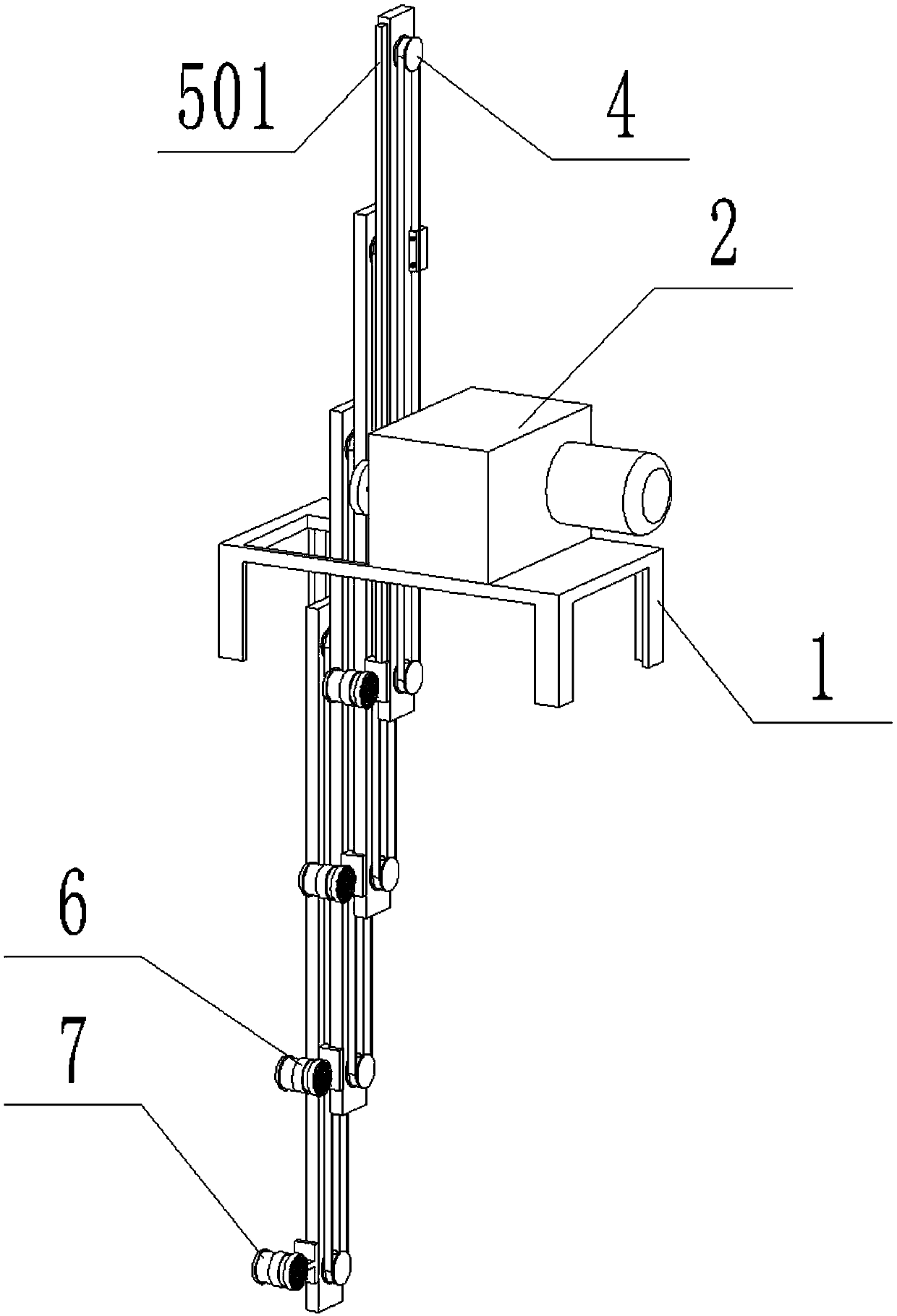 Adjustable depth sampling frame structure for environmental engineering water quality monitoring