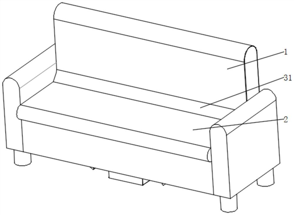 Sofa with anti-pinch function