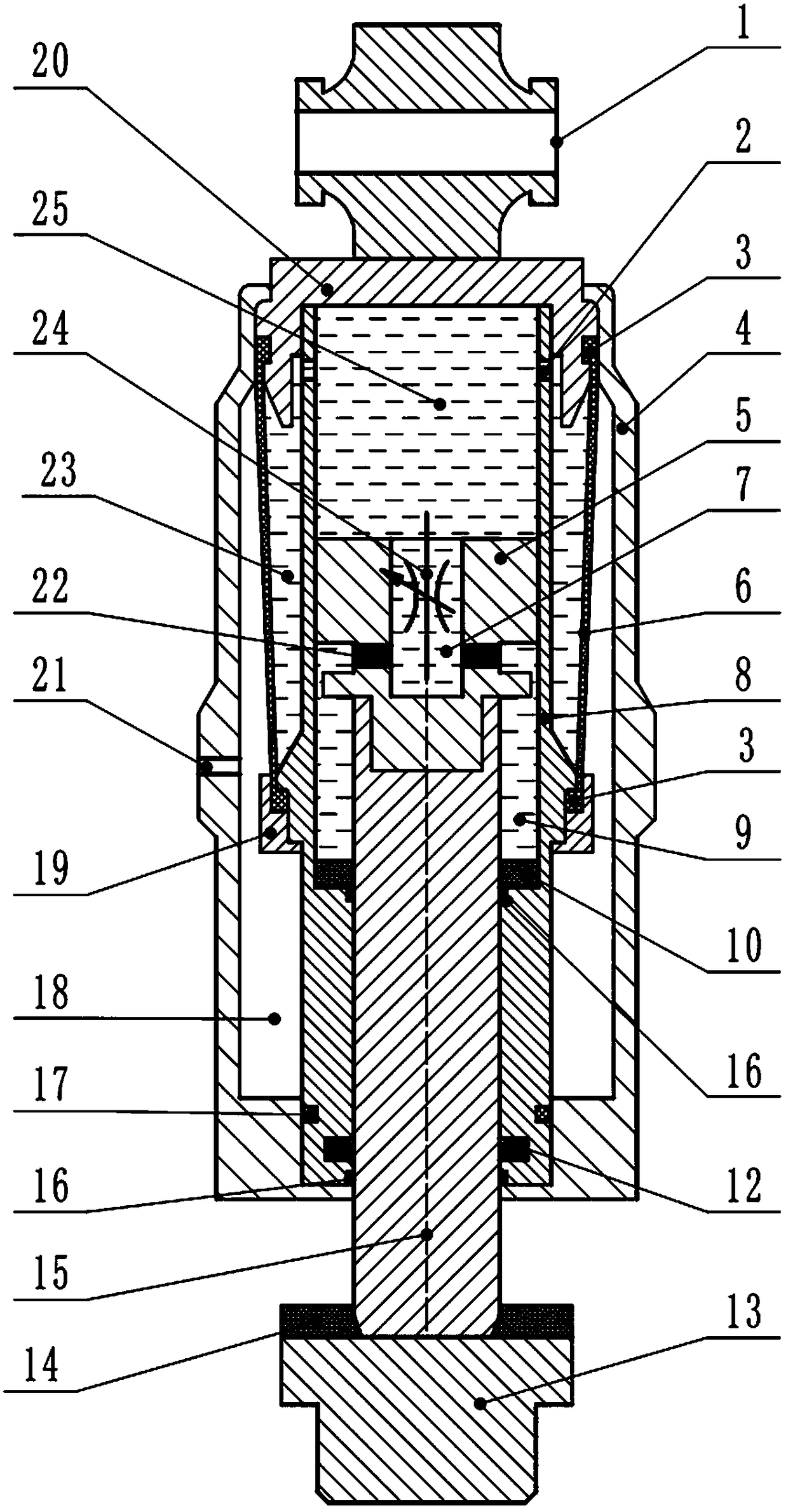 Suspension gas spring with built-in single capsule