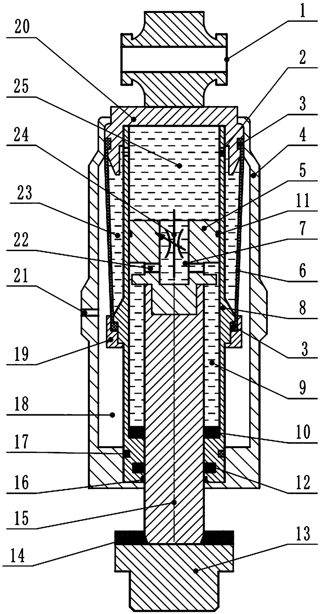 Suspension gas spring with built-in single capsule