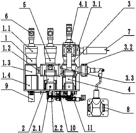 Electrified locomotive high-voltage switching device