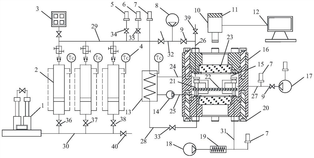 A microscopic visualization experimental method for high temperature and high pressure gas flooding in deep reservoirs