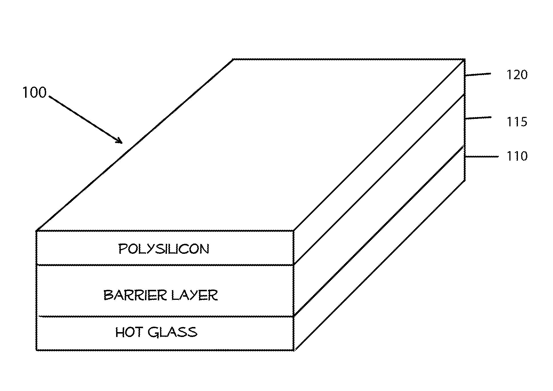 Method for producing high temperature thin film silicon layer on glass