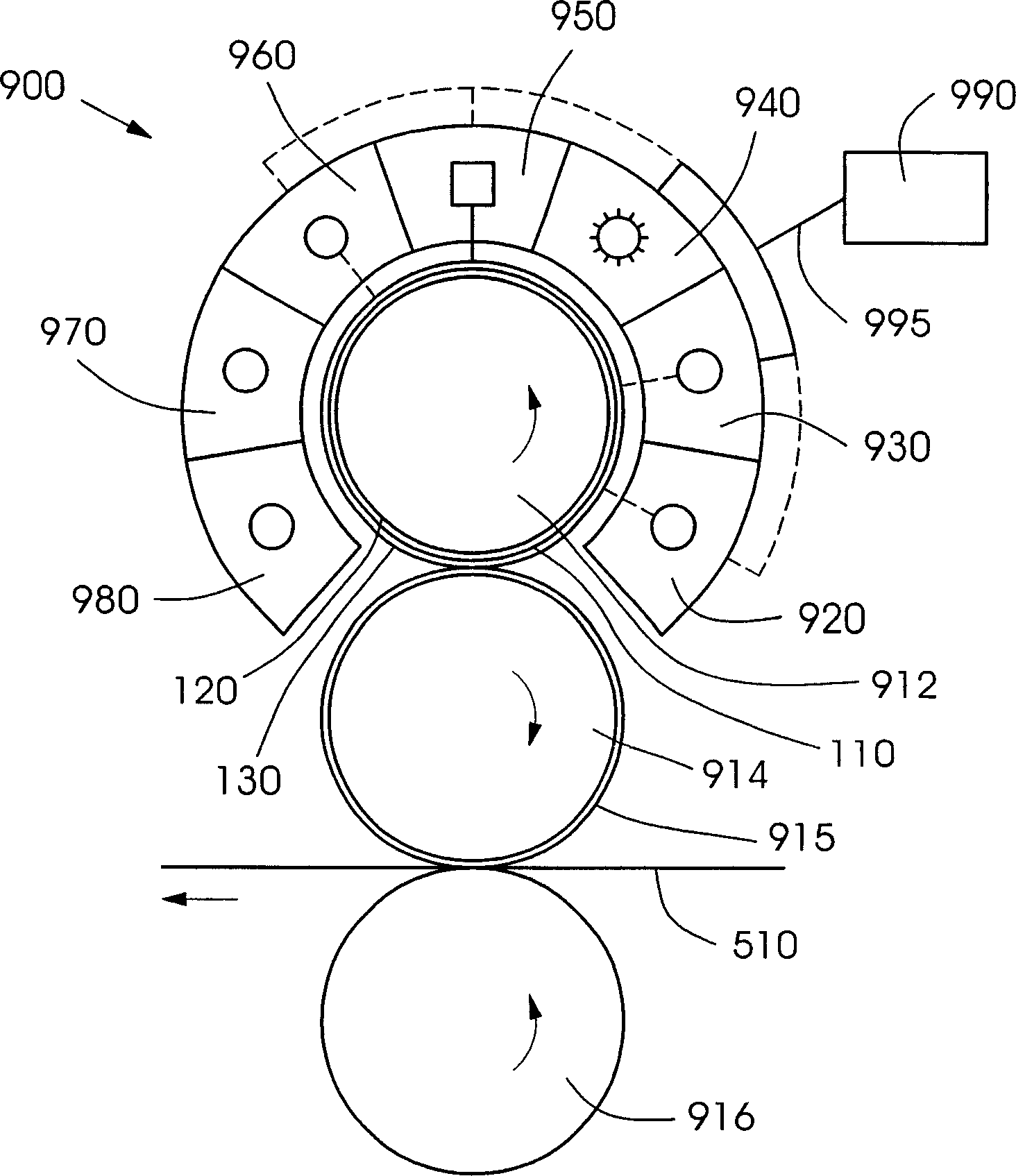 Method and apparatus for treating a re-imageble printing plate