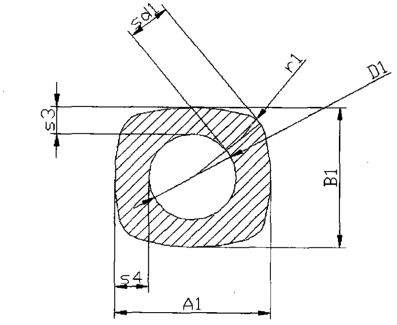 Method for processing rectangular round hole conductor copper pipe of double-water internal cooling generator