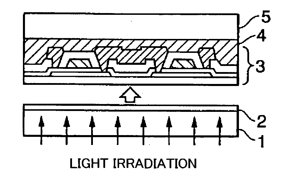 Method for transferring element, method for producing element, integrated circuit, circuit board, electro-optical device, IC card, and electronic appliance