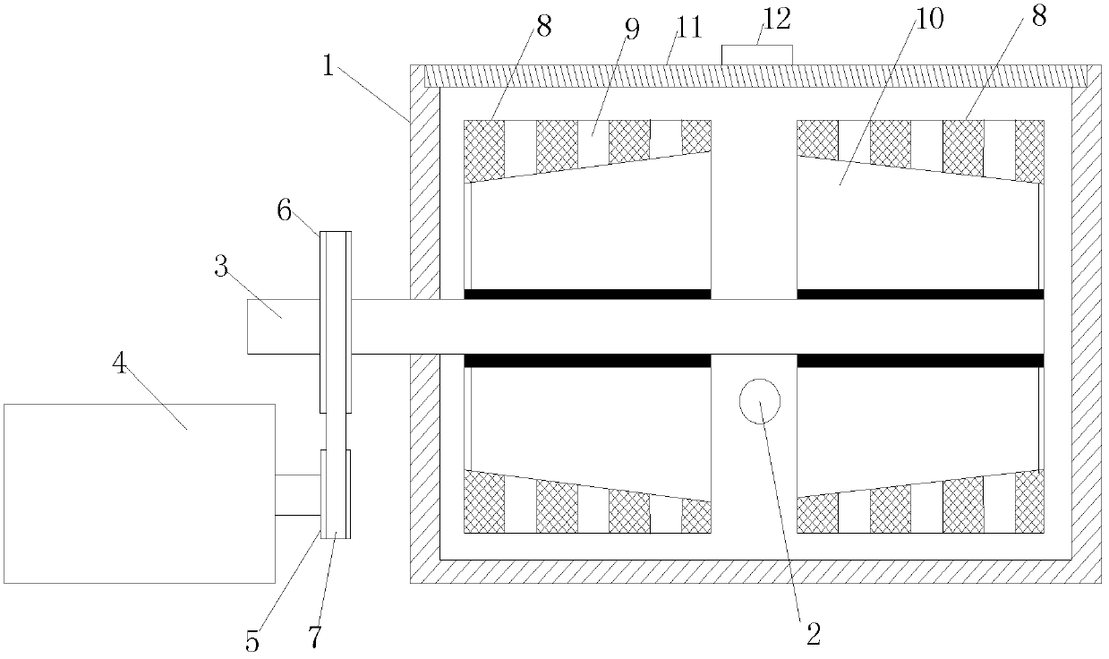 Stirring device for wire drawing power box