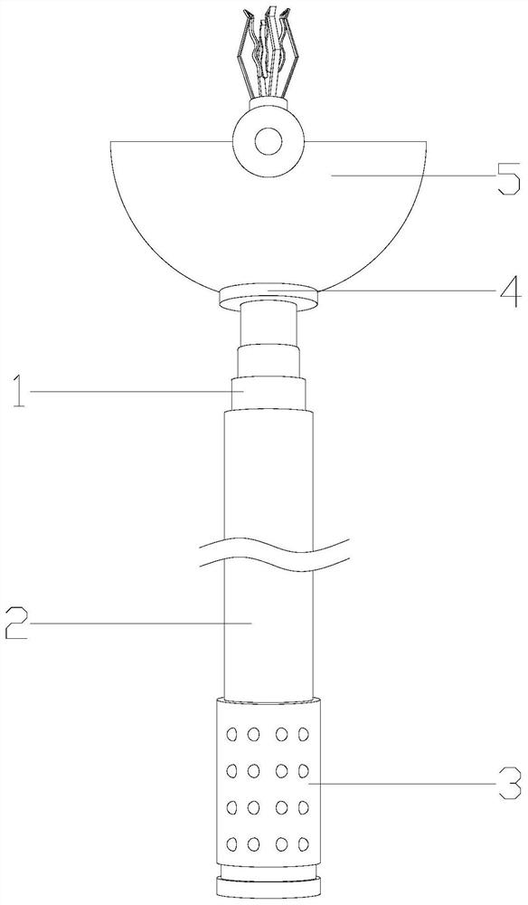 A stable LED light installation device based on gravity