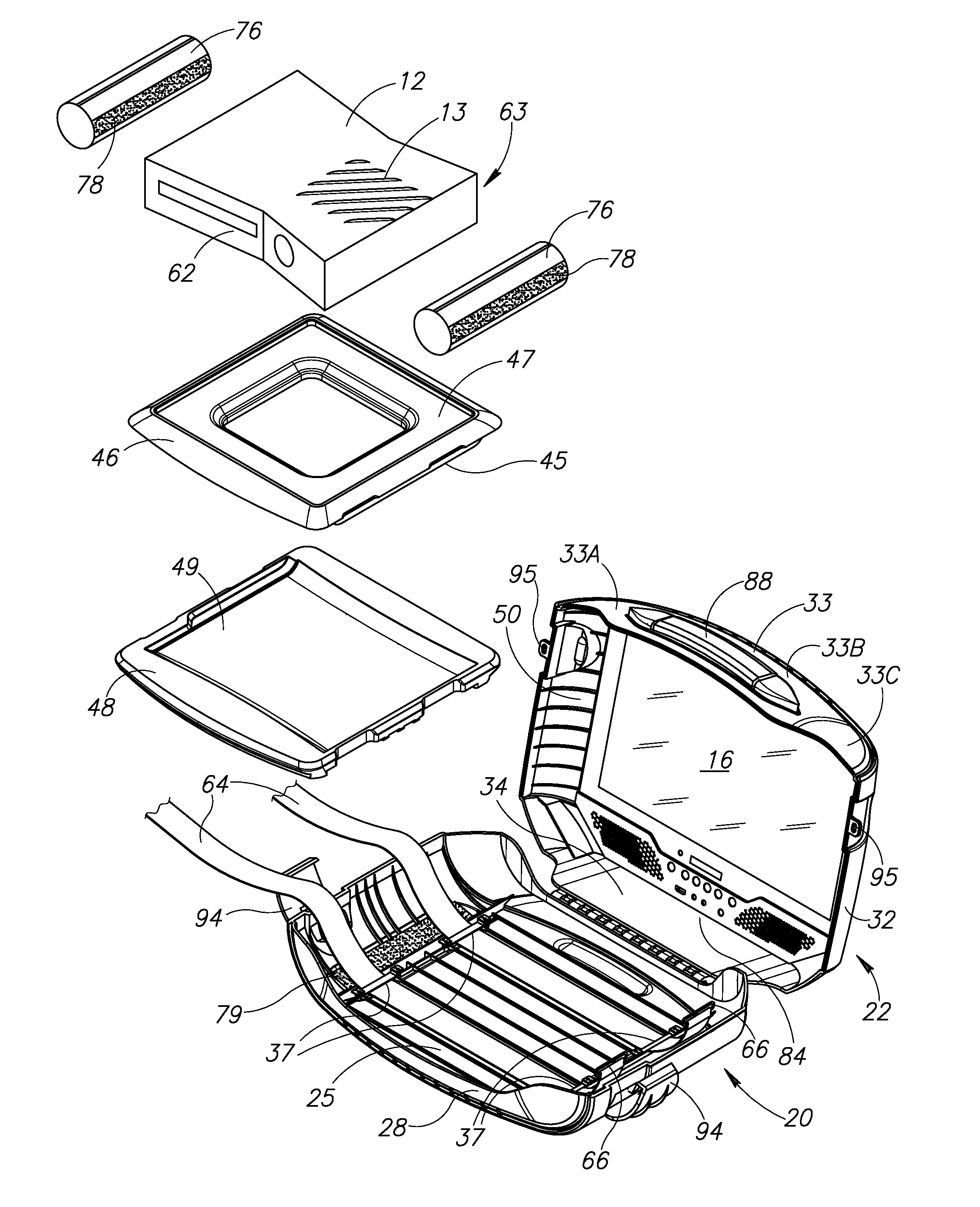 Portable gaming and entertainment system