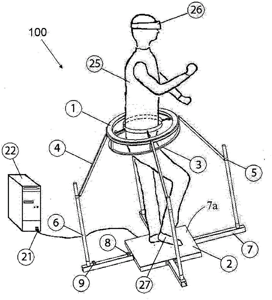 Device for accommodating a person and for partially limiting the freedom of movement of the person