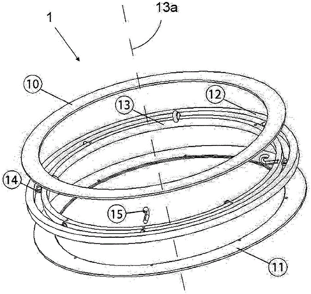 Device for accommodating a person and for partially limiting the freedom of movement of the person