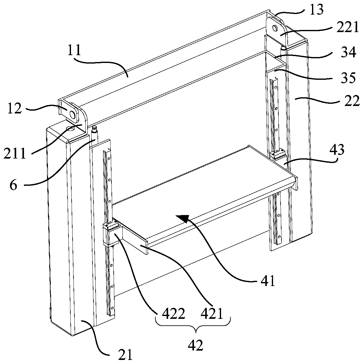 Automatic get-on system and excavator