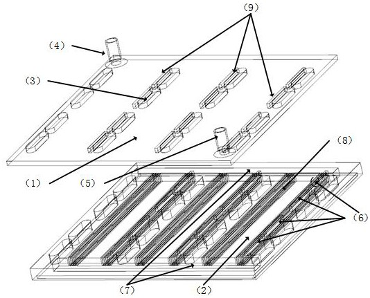 Welding device and method for microchannel liquid-cooled cold plate