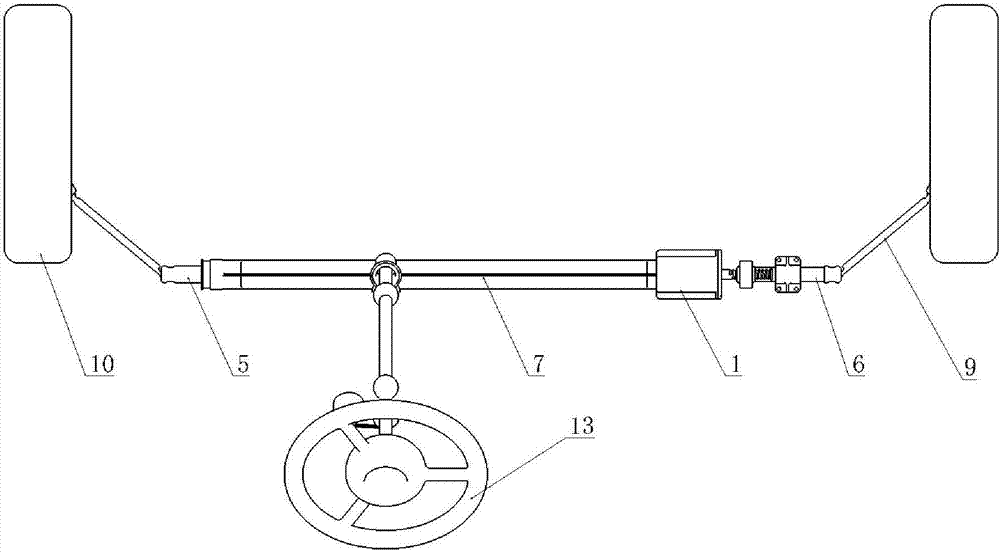 Automobile steering system capable of achieving ideal Ackerman angle relation