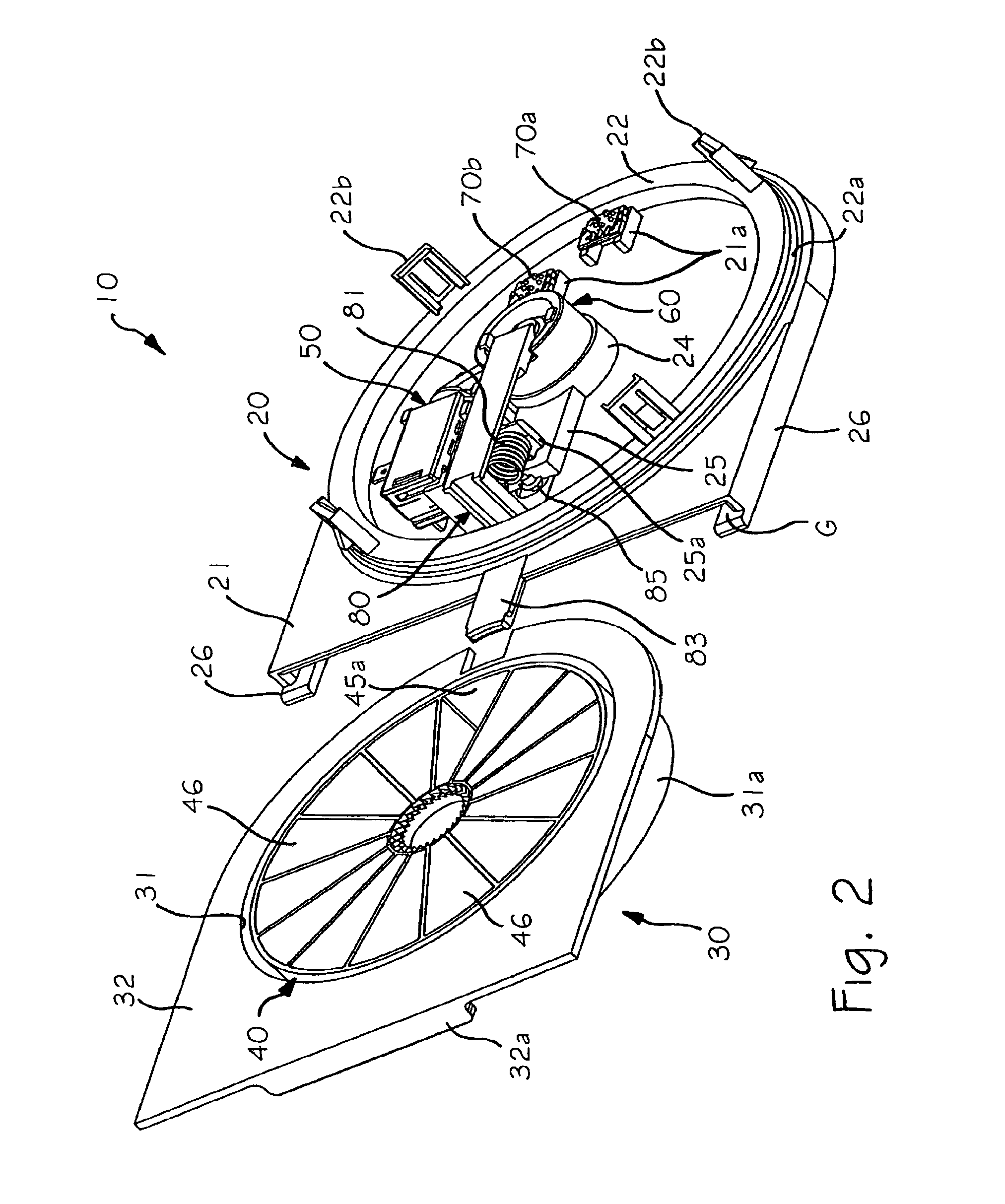 Dispensing device, particularly for domestic appliances