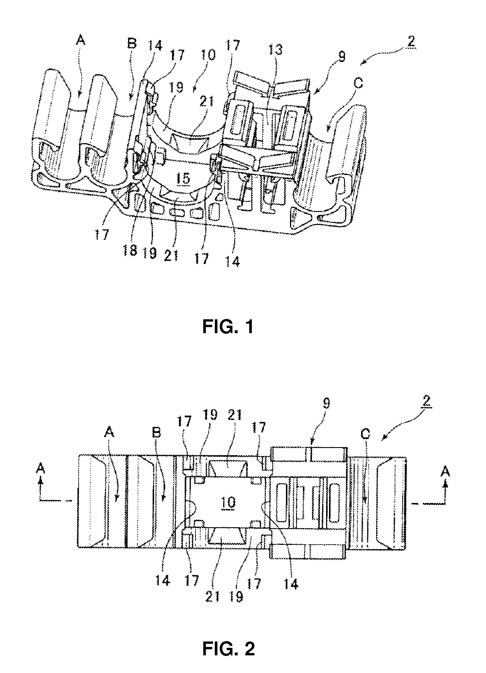 Fastener for elongated component