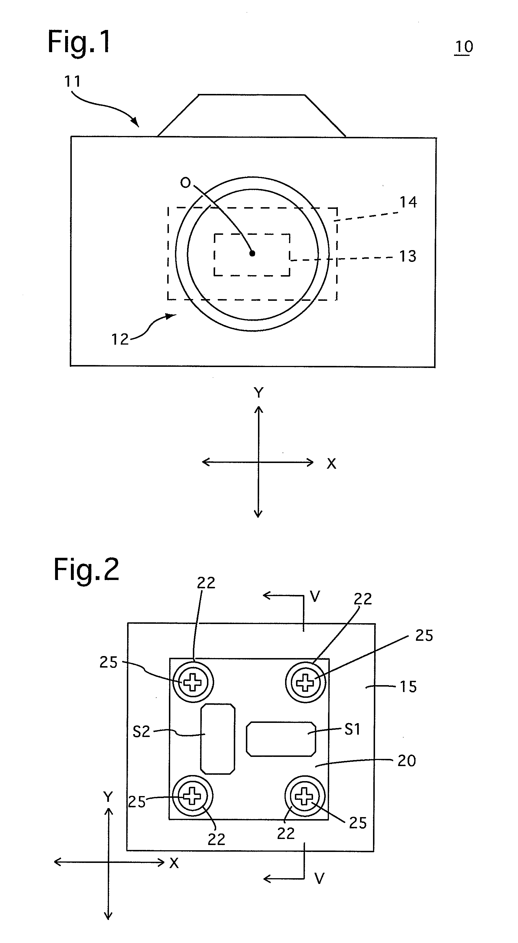Gyro-sensor mounting structure in a camera having an image-stabilizing function