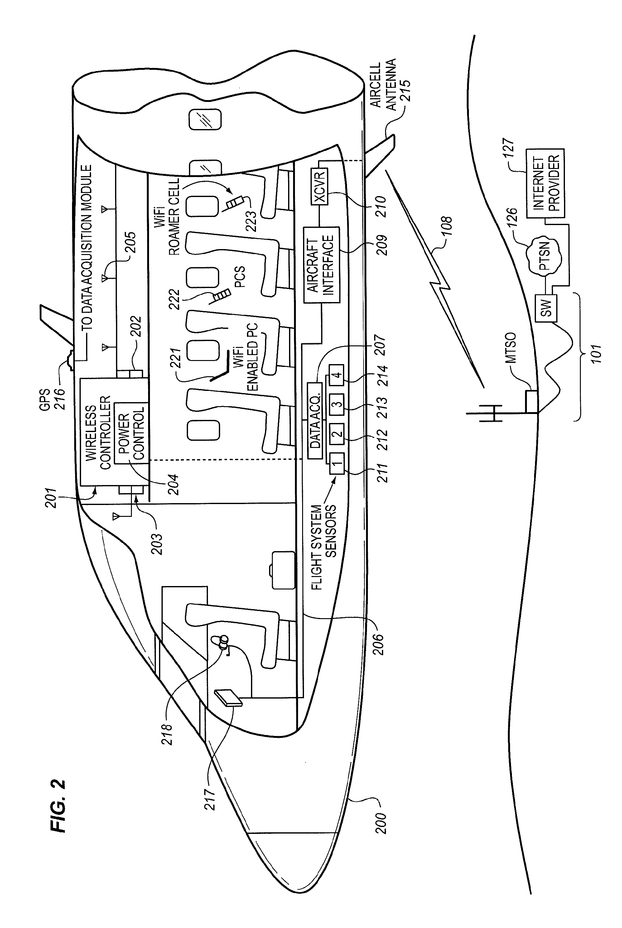 System for customizing electronic services for delivery to a passenger in an airborne wireless cellular network
