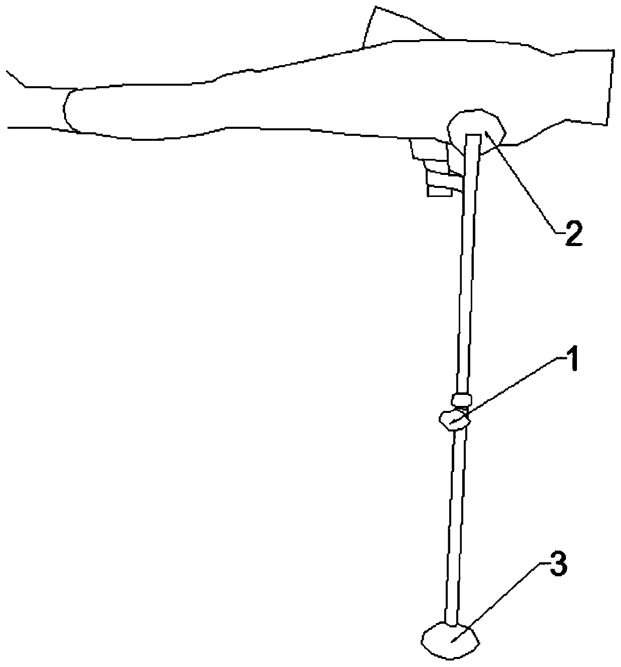 Brace supporting device based on closed reduction of hip joint fracture
