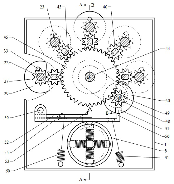 Gear-driven mechanical code lock