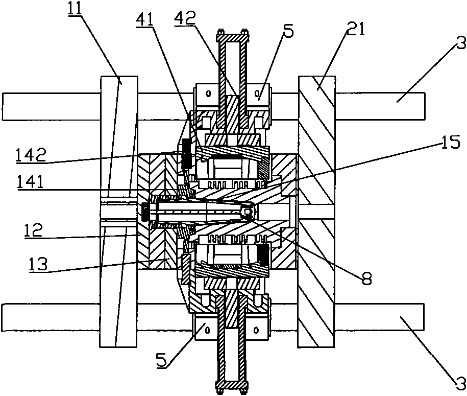 Injection blowing mold for high-capacity plastic hollow container and process method thereof