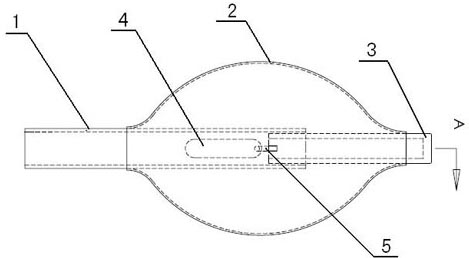 Expansion structure of self-limiting high-pressure expansion saccule