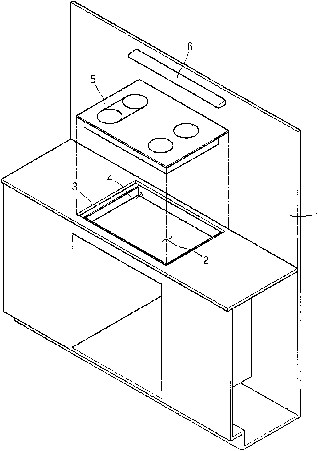 Built-in cooking appliance and installation apparatus for the same