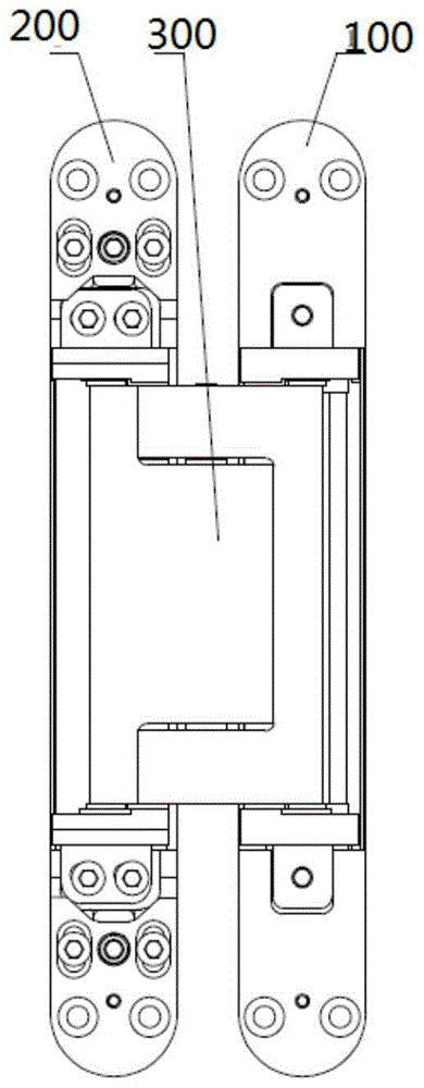 A three-dimensional adjustable dark hinge