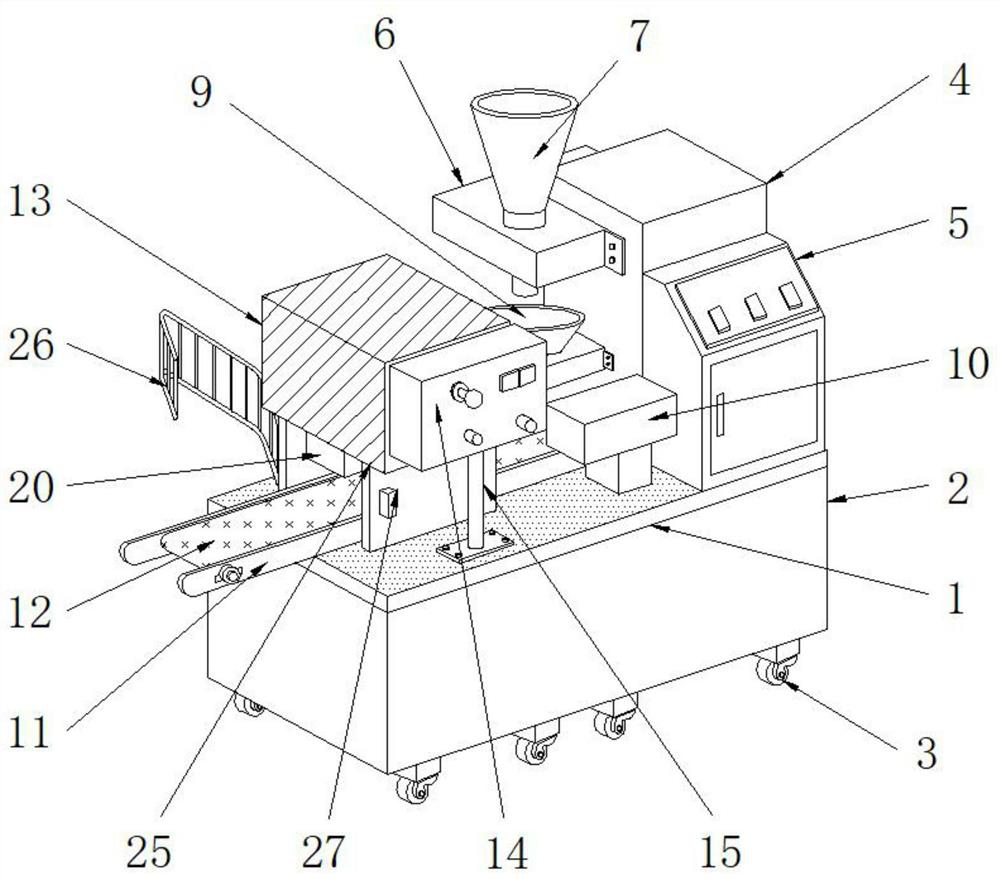 Machine for making steamed stuffed buns, steamed buns, and round cakes