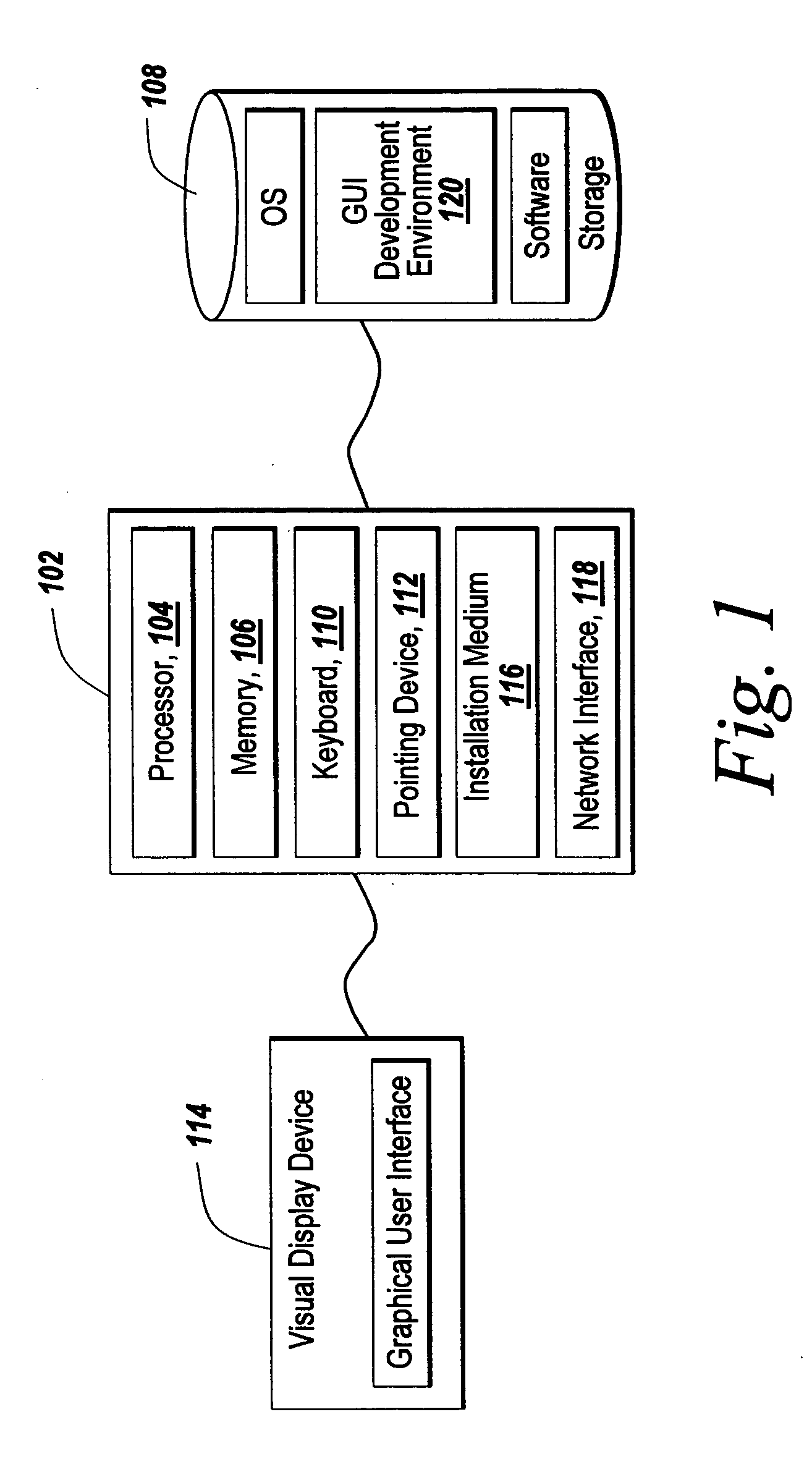 Graphical state machine based programming for a graphical user interface