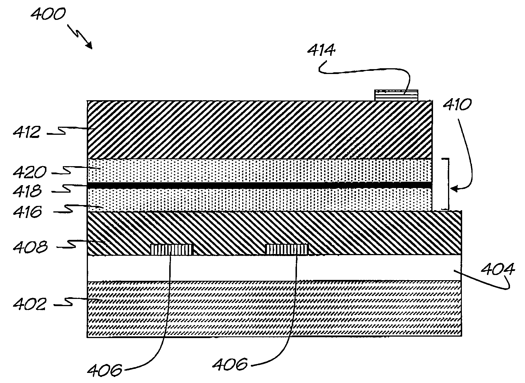 Buried contact devices for nitride-based films and manufacture thereof