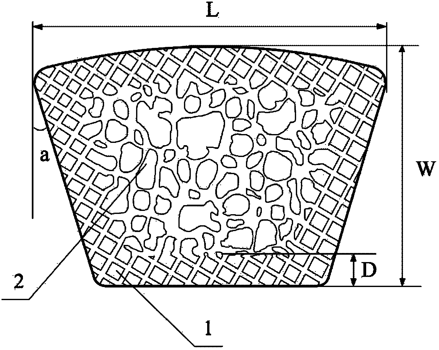 Porous titanium alloy human cervical interbody fusion cage with bioactivity and preparation method thereof