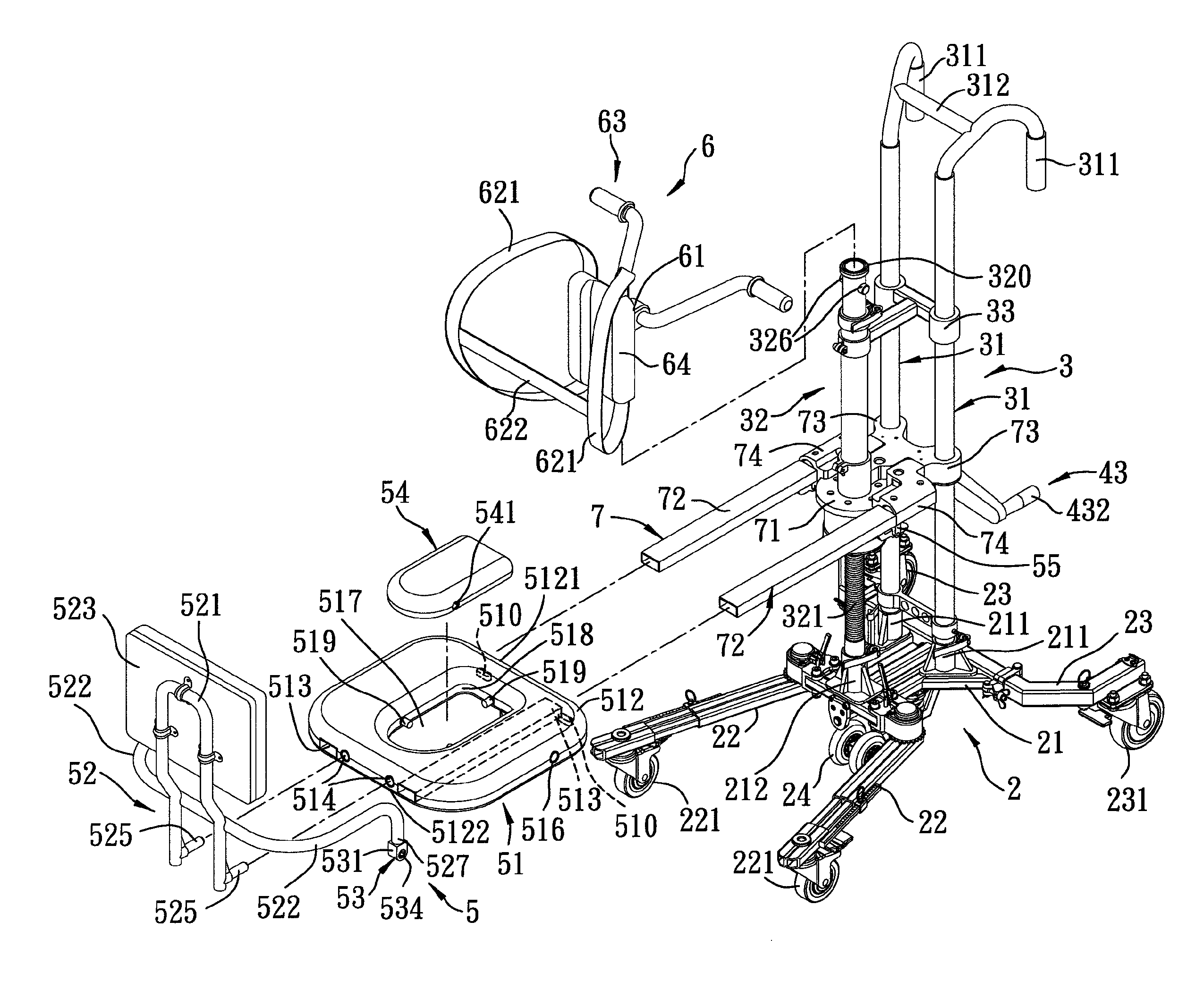 Patient lift and transfer device