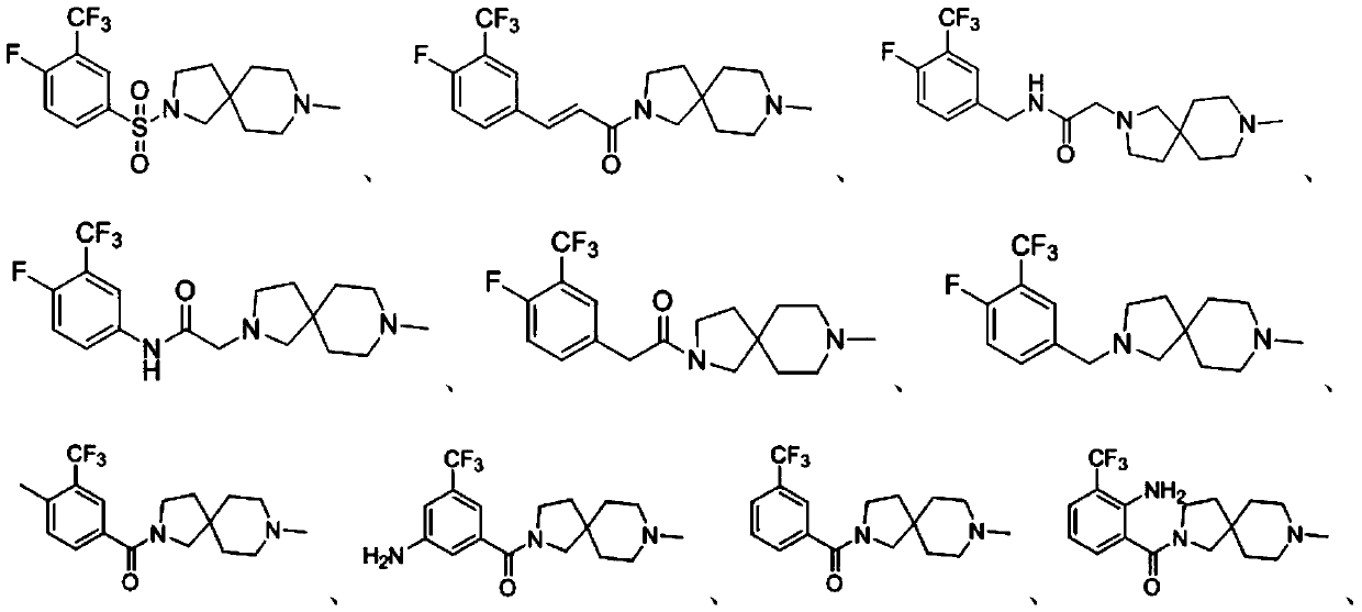 A diazaspiro derivative containing 3-trifluoromethyl-phenyl substituent and its preparation method and application