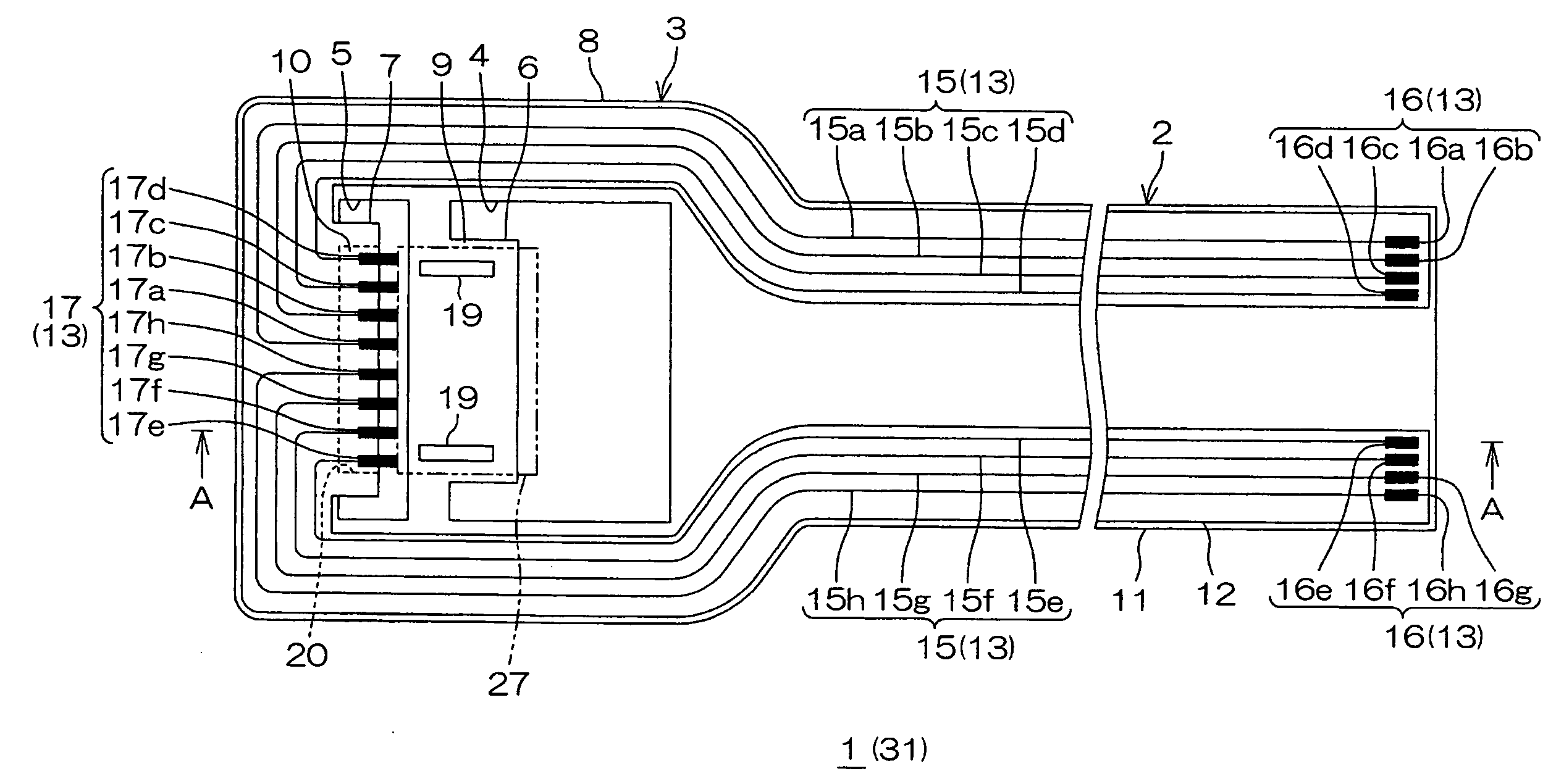 Connection structure of electronic component and wired circuit board, wired circuit board assembly, and method for testing electronic component