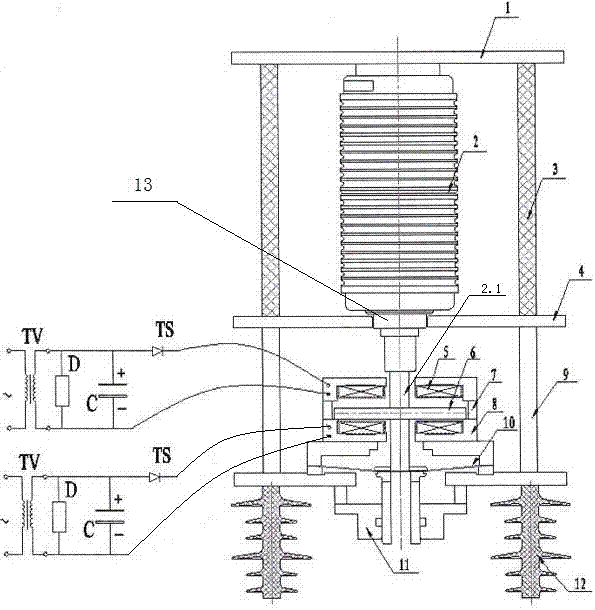 High-speed mechanical switch and high voltage electric power system using the same