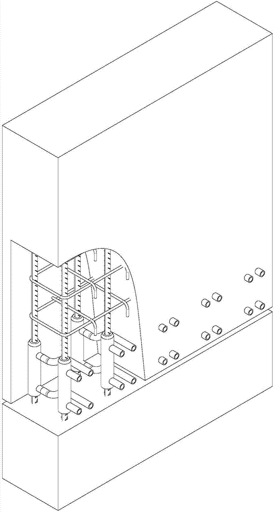 Clamp special for sleeve vertical grouting