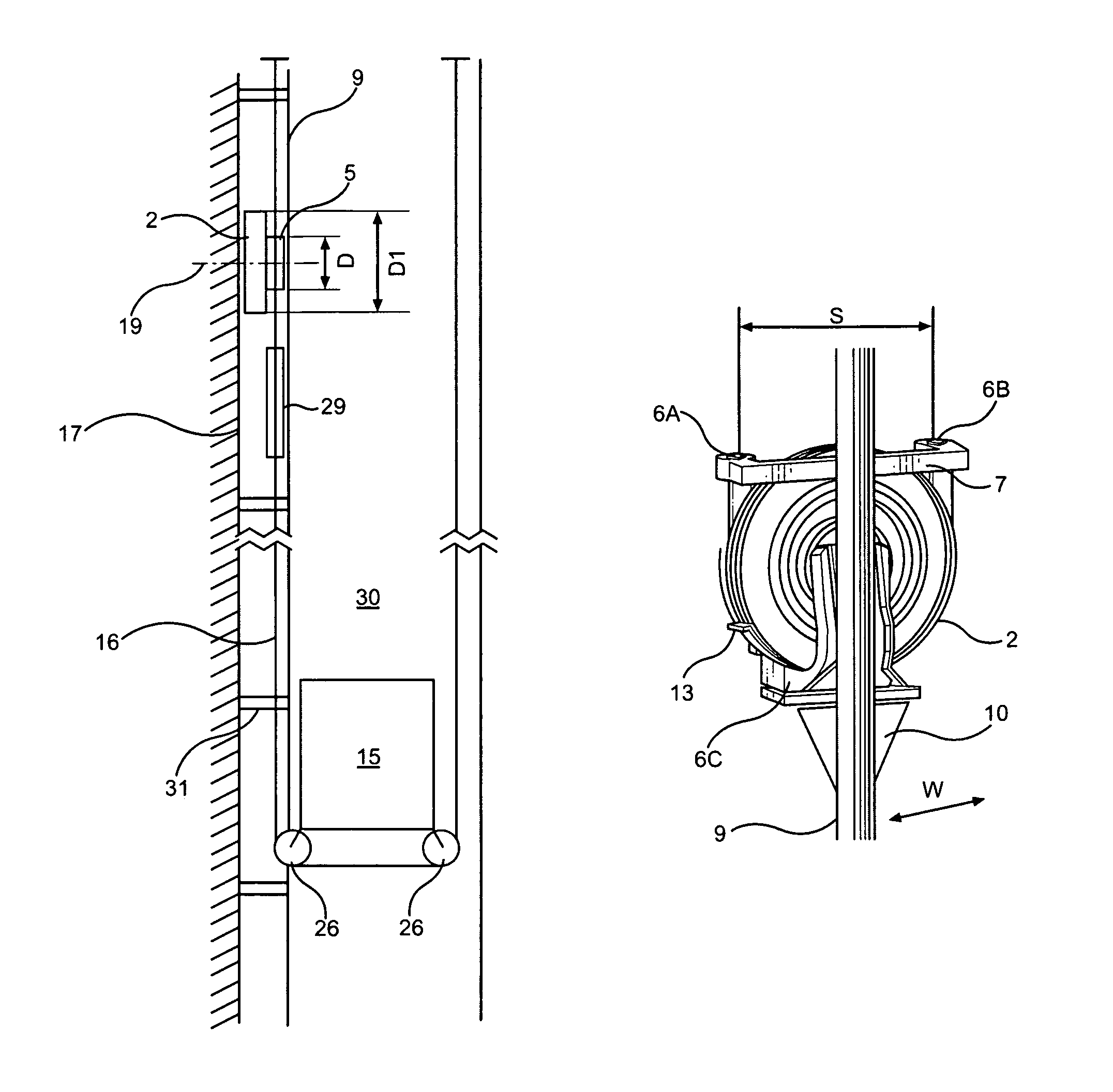 Fixing arrangement for a hoisting machine, and elevator assembly