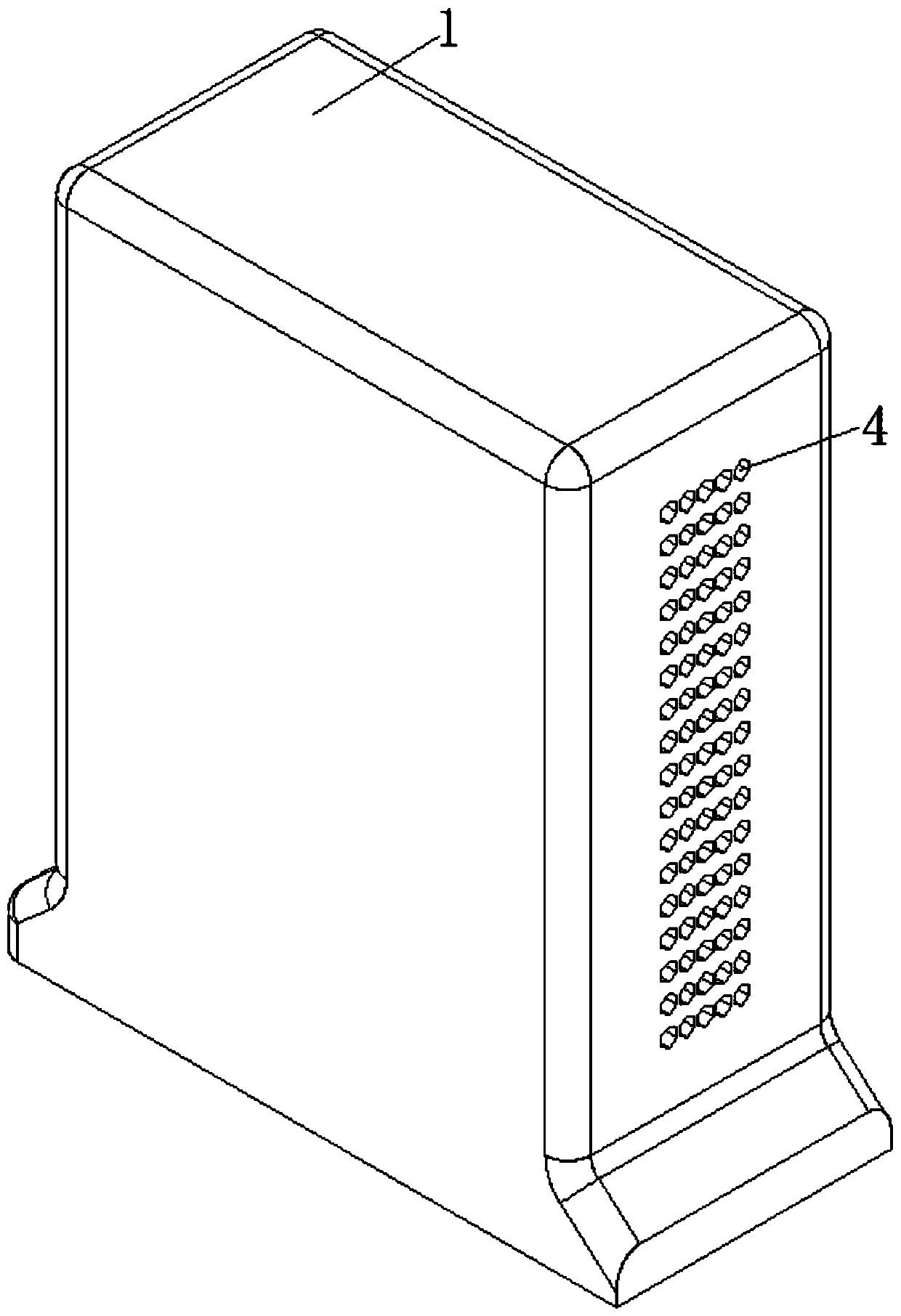 A water-cooled computer main chassis with turbulence type two-way ventilation