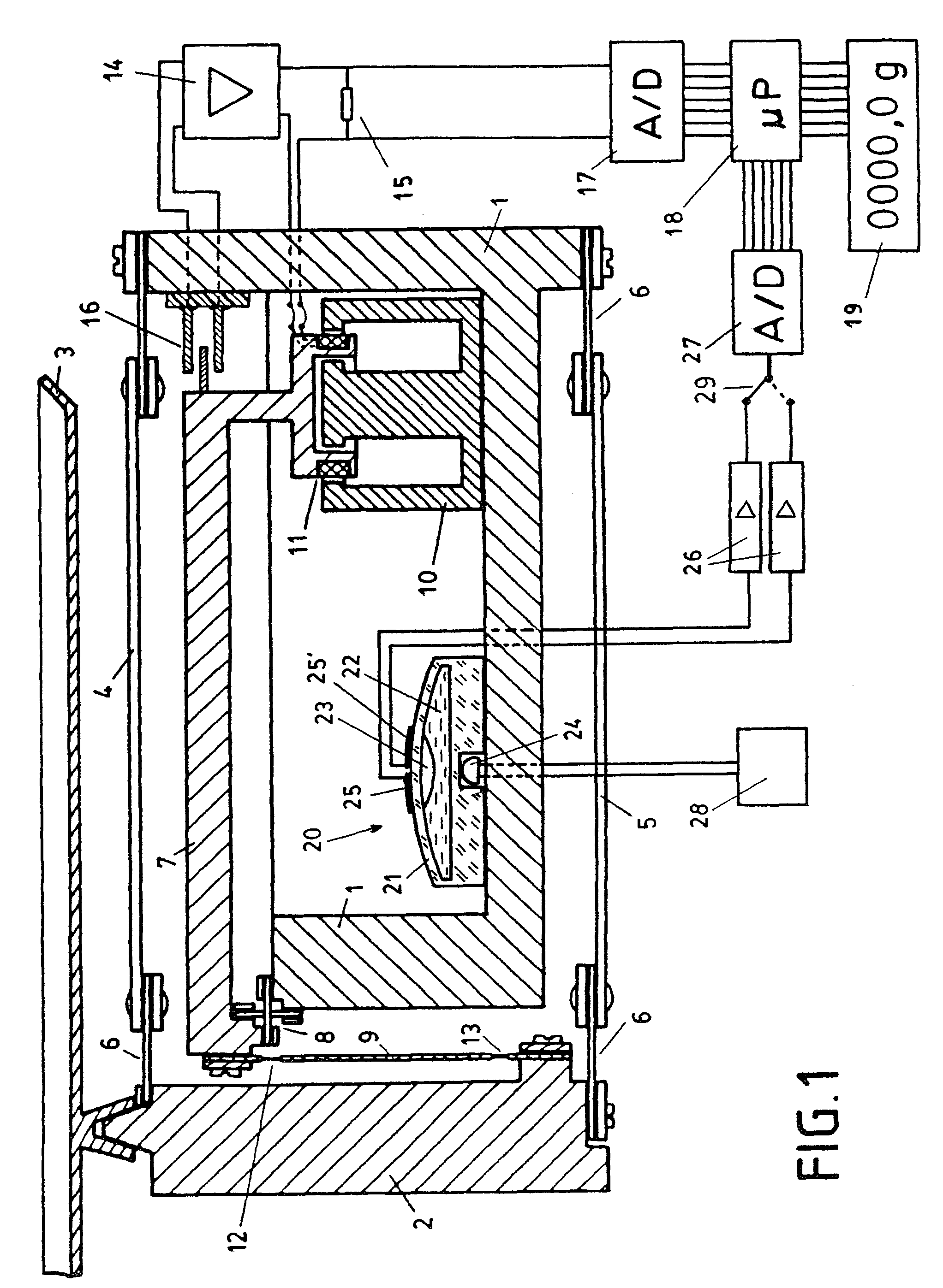 Electronic scale comprising a bubble level