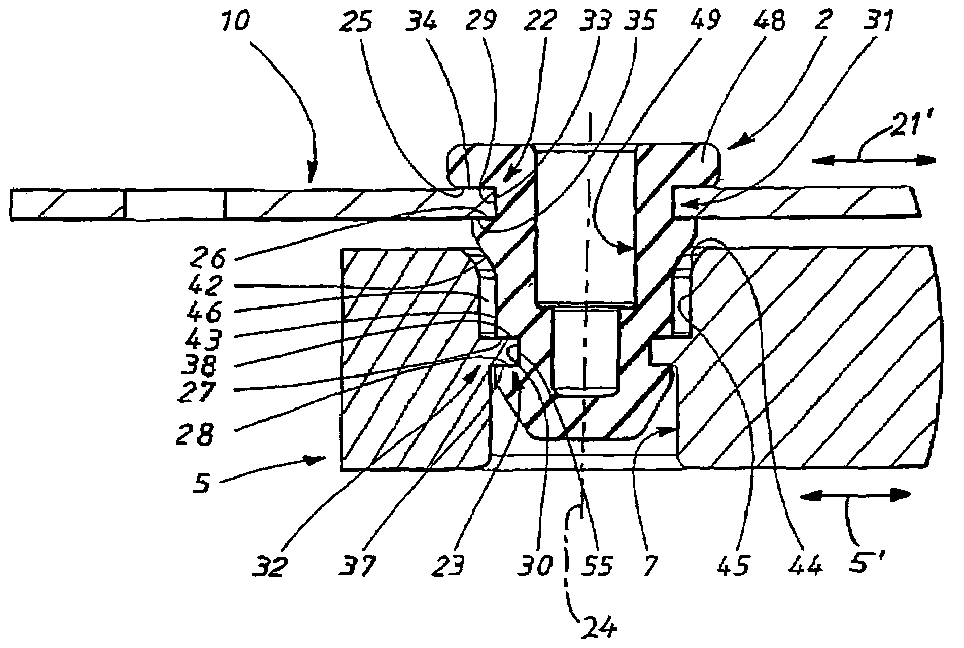 Method for damping vibrations and a method for mounting the device