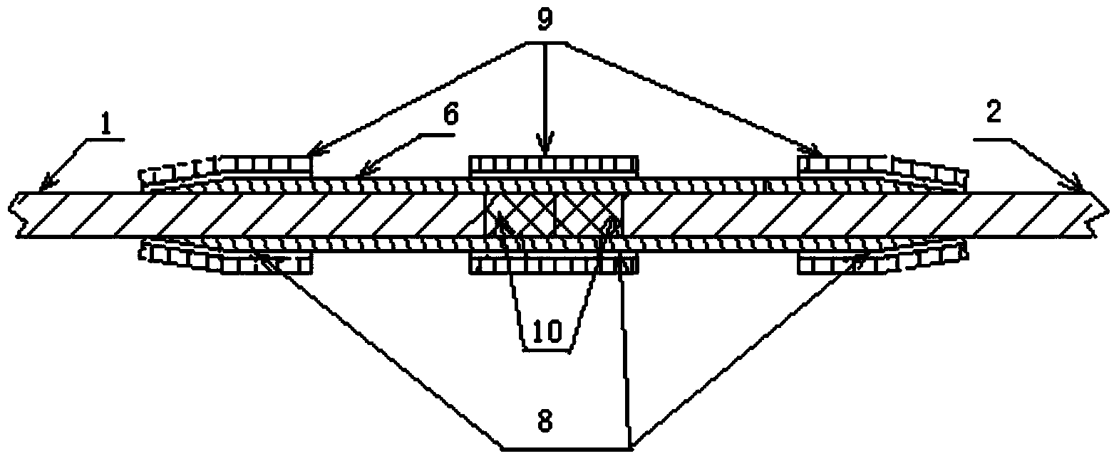 Composite connection method for high-strength variable-diameter steel cable