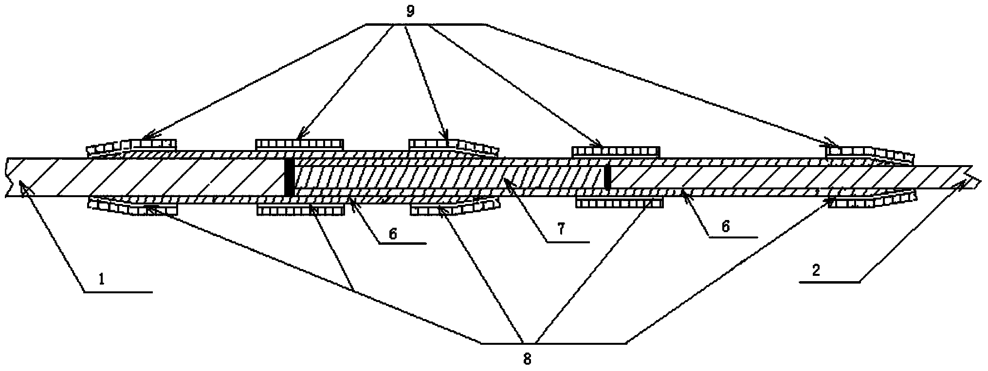 Composite connection method for high-strength variable-diameter steel cable